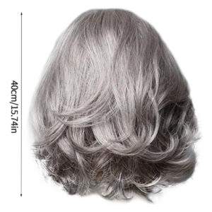 Peruca Feminina Cabelo Sintético Cinza Peruca De Onda De Cab