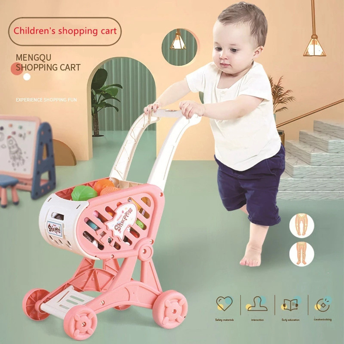 Carrinho De Compras De Simulação Infantil P Sk1p Play House - Imagem 11