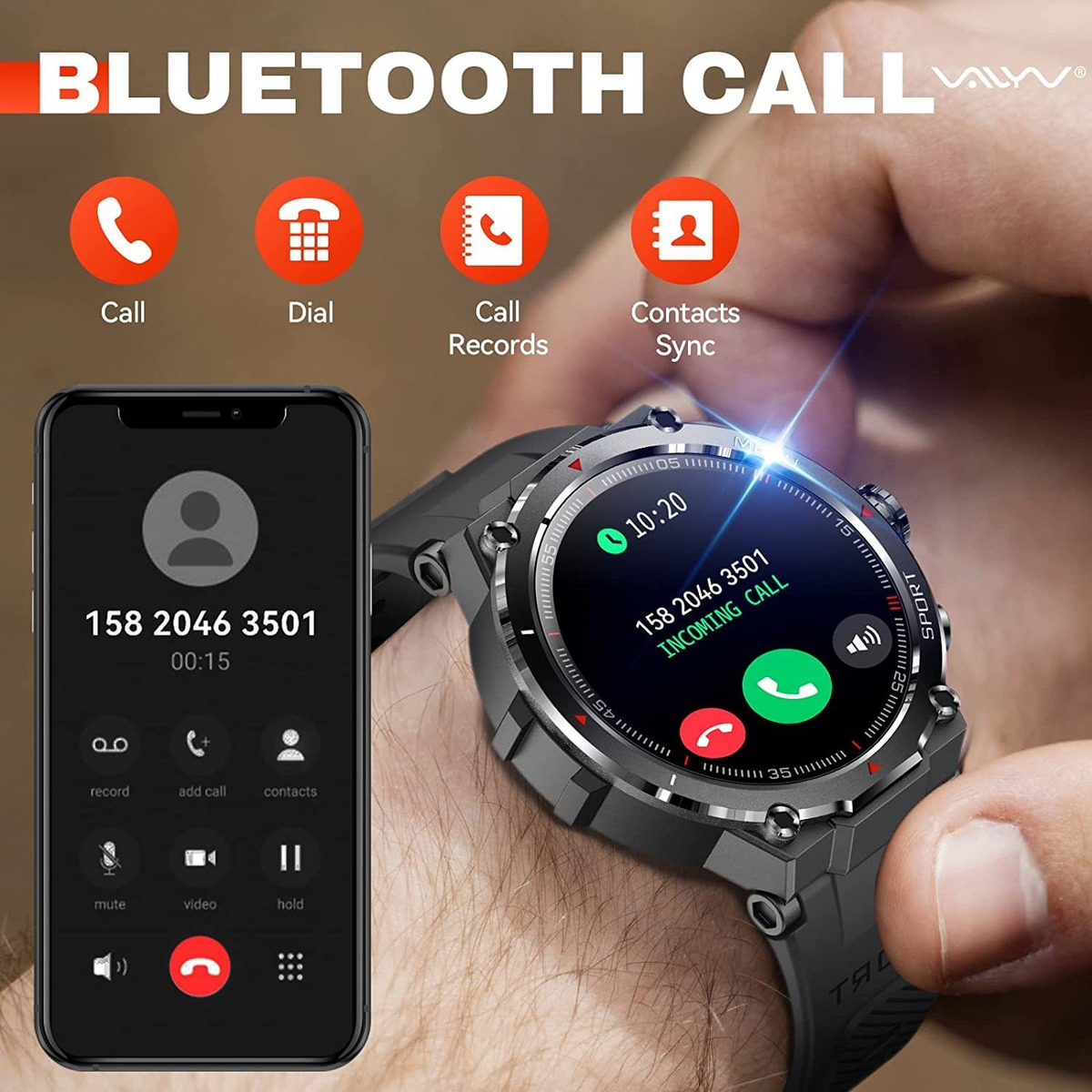 Smartwatch Para Homens, Relógios De Fitness Bluetoo - Imagem 2