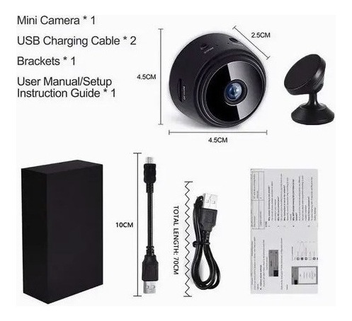Mini Câmeras De Segurança Wifi 1080p Hd Sem Fio - Imagem 7