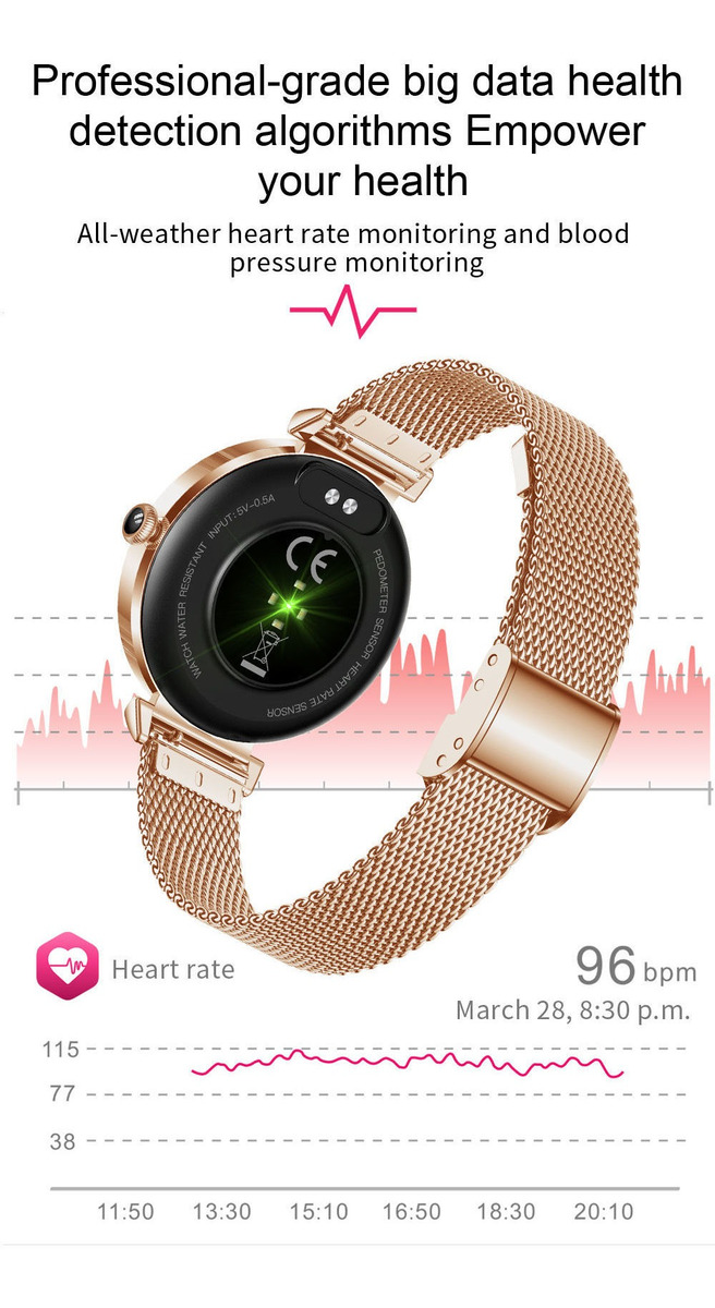 Smartwatch Para Mulheres Ladies Sports Fitness Trac - Imagem 4
