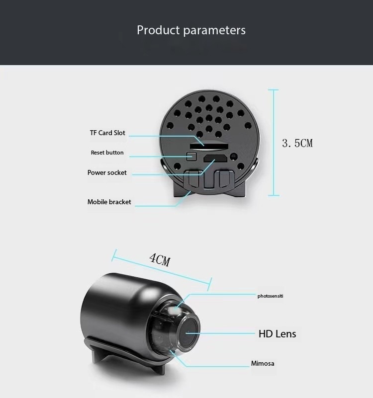 Mini Câmera Wifi Portátil Para Aplicação Móvel - Imagem 5