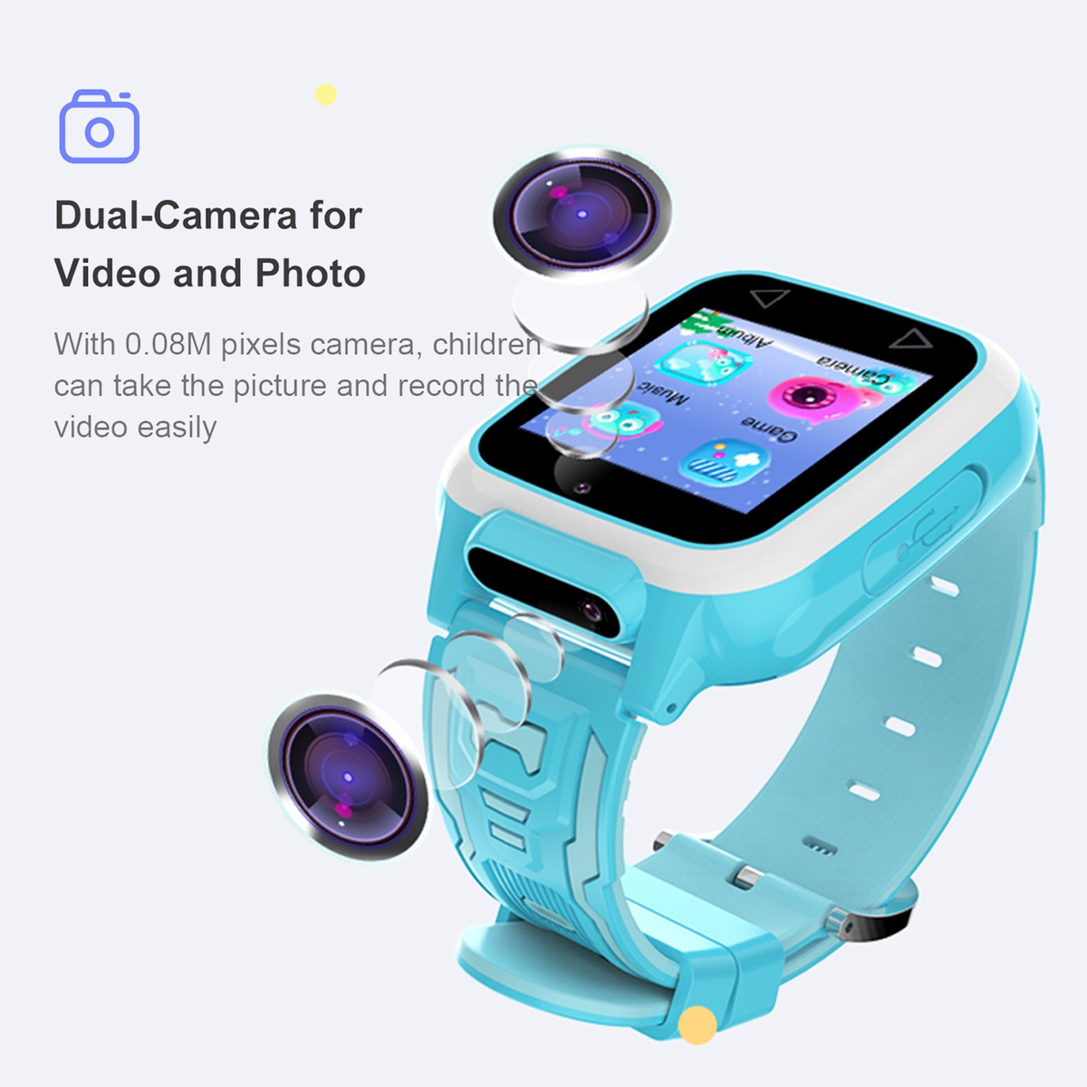 Smartwatch Infantil Com Cartão Sim Para Meninos E M - Imagem 5