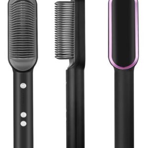 Escova Anion Alisadora De Cabelo 2 Em 1 Basiqe Sleek Gold