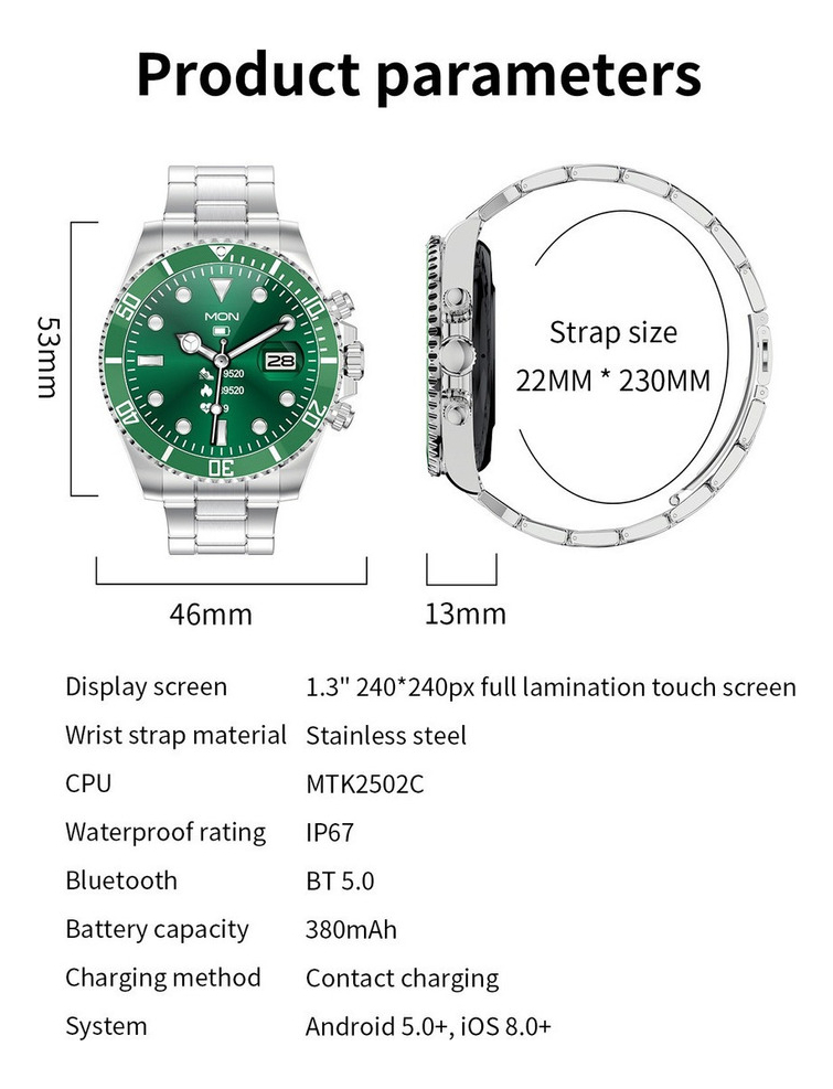 Lokmat Aw12 Smartwatch Bluetooth Inoxidável - Imagem 3