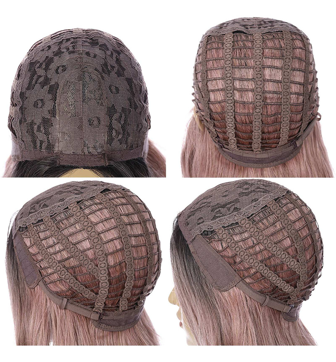 Peruca Multicolor Corn Perm, Peruca De Cabelo Comprido, Boné - Imagem 10
