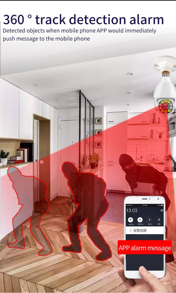 Câmera De Vigilância Wi-fi Sem Fio De Dez Luzes - Imagem 7