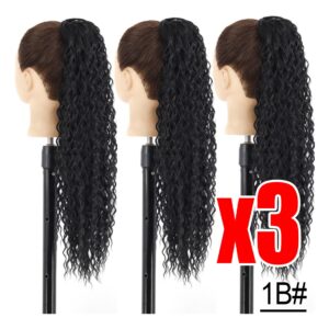 3pcs Fibra Crespa Cabelo Afro 60cm Peruca Cacheada Peruca