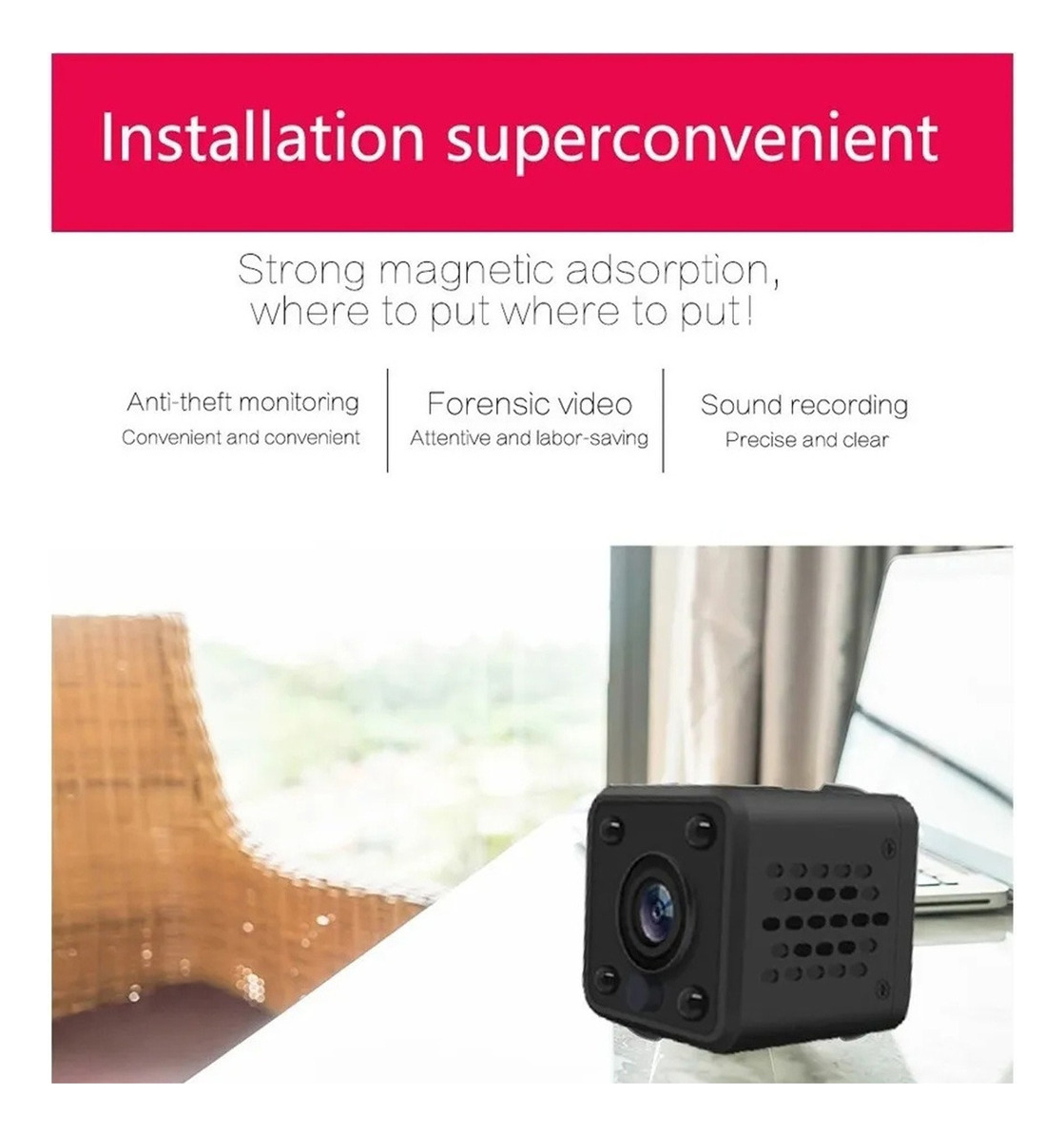 Câmera Espiã Mini Wifi 2k Max App Night Vision Security - Imagem 5