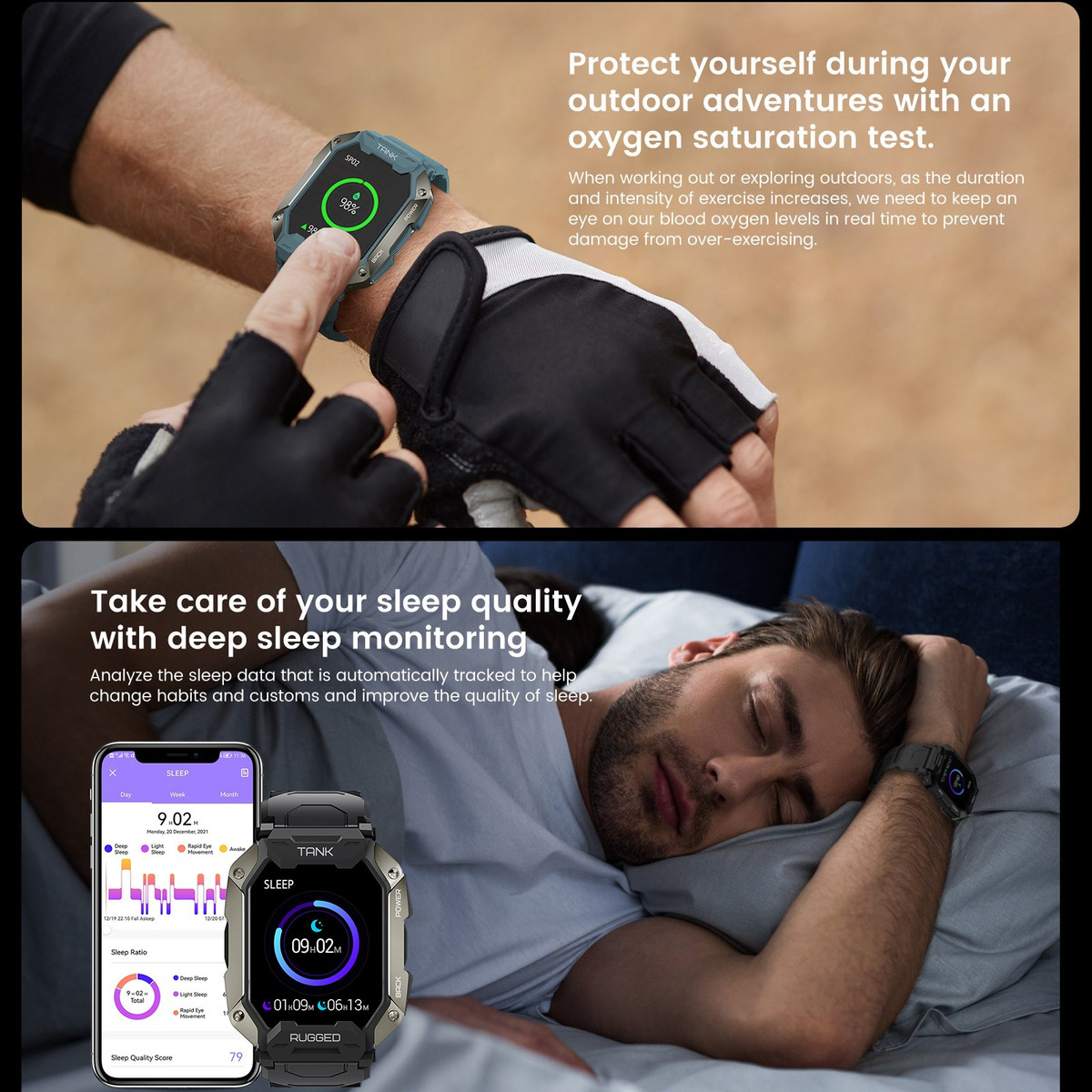 Smartwatch Resistente Para Esportes Ao Ar Livre Kospet Tank - Imagem 4