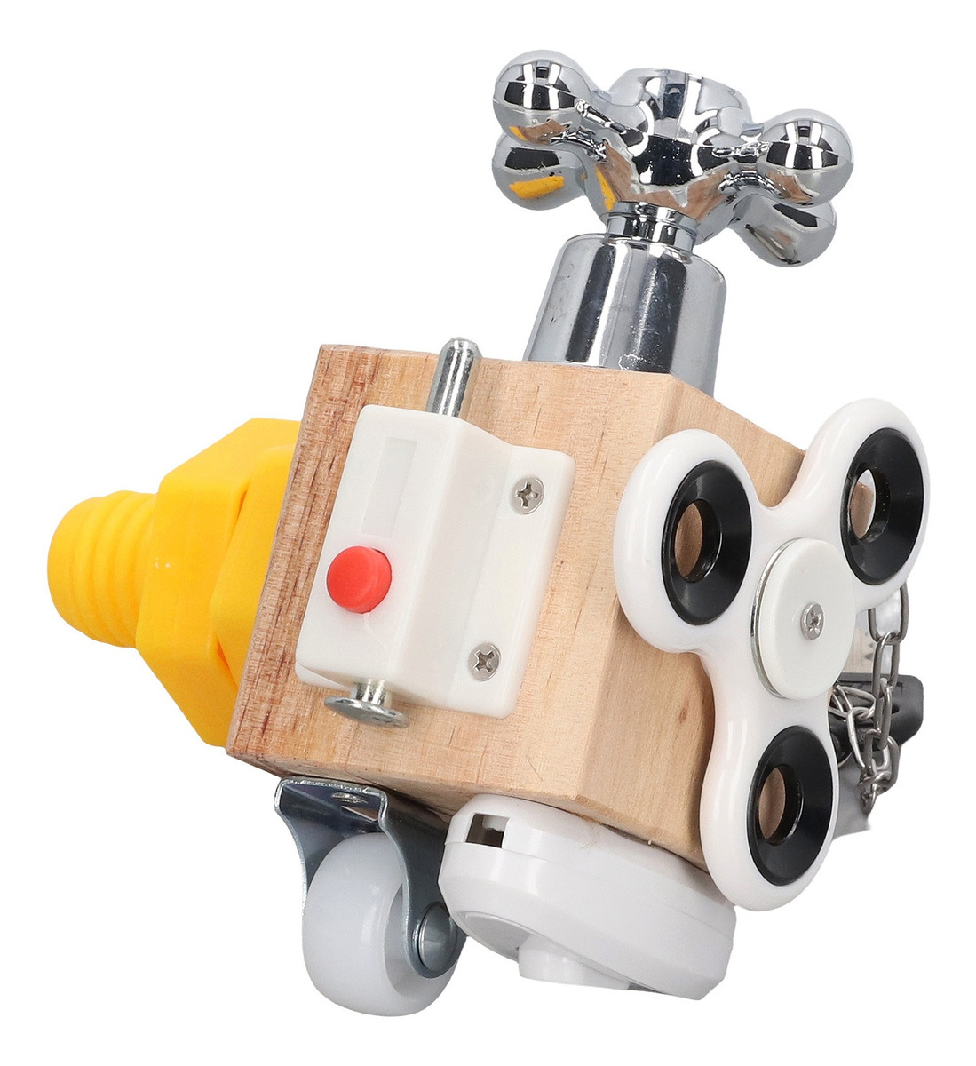 Cubo De Atividades De Madeira Busy Cube Sensory Busy Boards - Imagem 2