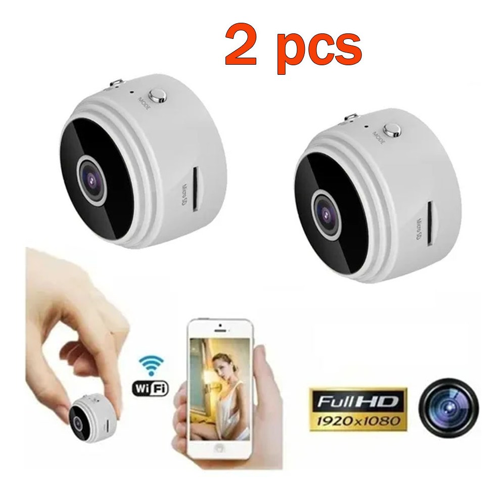 Mini Câmera Espiã Wifi Hd Bateria Sem Fio 2 Pieces - Imagem 11