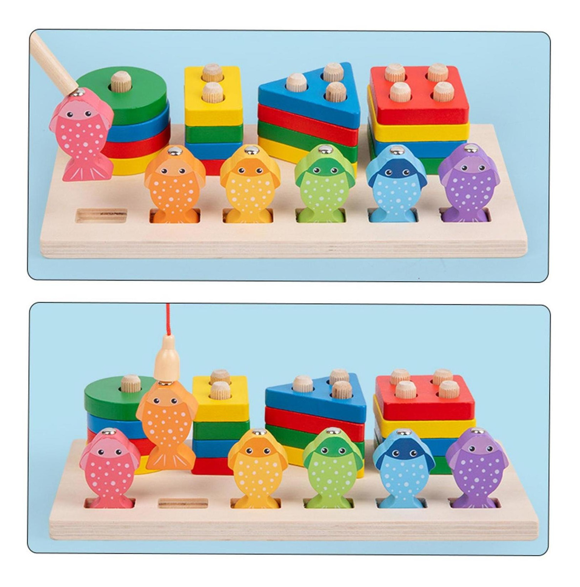 Conjunto De De Pesca Montessoriana Educativo Compatível Com - Imagem 10