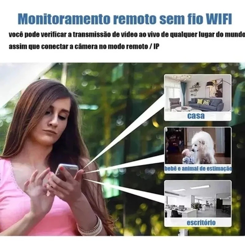 Mini Câmera Wifi Portátil Para Aplicação Móvel - Imagem 3