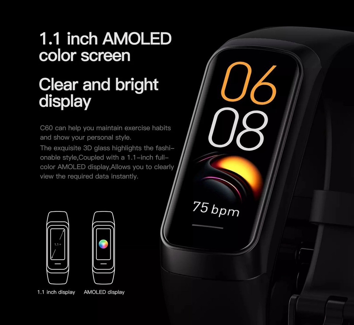 Para Xiaomi Huawei, Pulseira Inteligente Feminina, Rastreada - Imagem 30