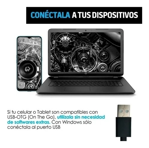 Endoscópio Câmera Otg Android 10m Cabo Usb Led - Imagem 5