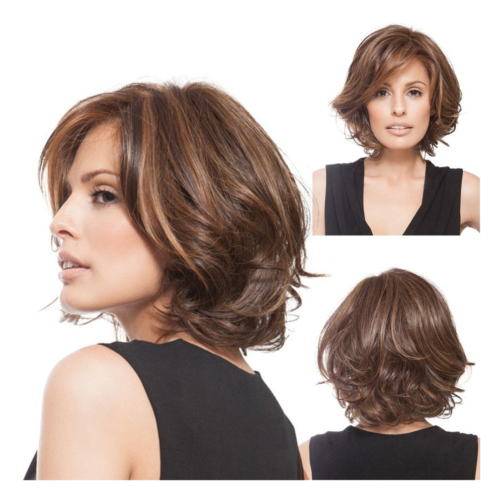 Peruca Completa Peruca Curta Peruca Curta Curly Styling Cool - Imagem 2
