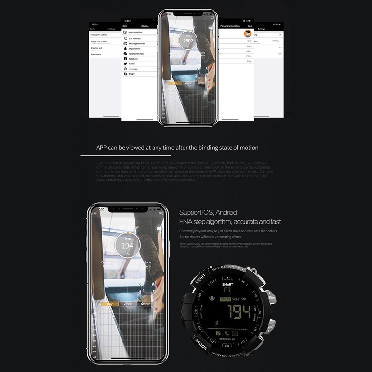 Smartwatch Masculino Robusto Lokmat Mk16 Military A - Imagem 7