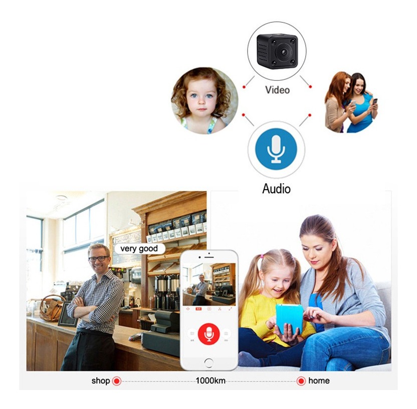 Mini Câmera Espiã Wifi Monitor Remoto Sem Fio Home Security - Imagem 5