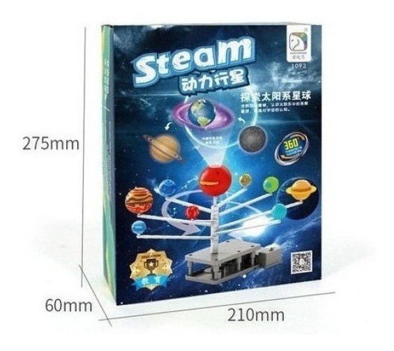 Kit De Modelo De Sistema Solar Projetor Planetário Diy 360° - Imagem 2
