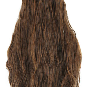 Peruca Multicolor Corn Perm, Peruca De Cabelo Comprido, Boné