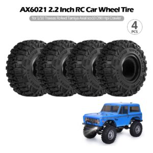 4pcs Ax6021 2.2 Polegada Rc Carro Roda Pneu Para 1/10 Traxxa