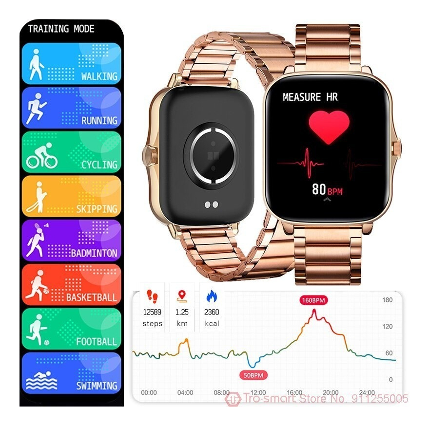 Relógio Smart Woman Para Android Ios Watch Intellige - Imagem 2