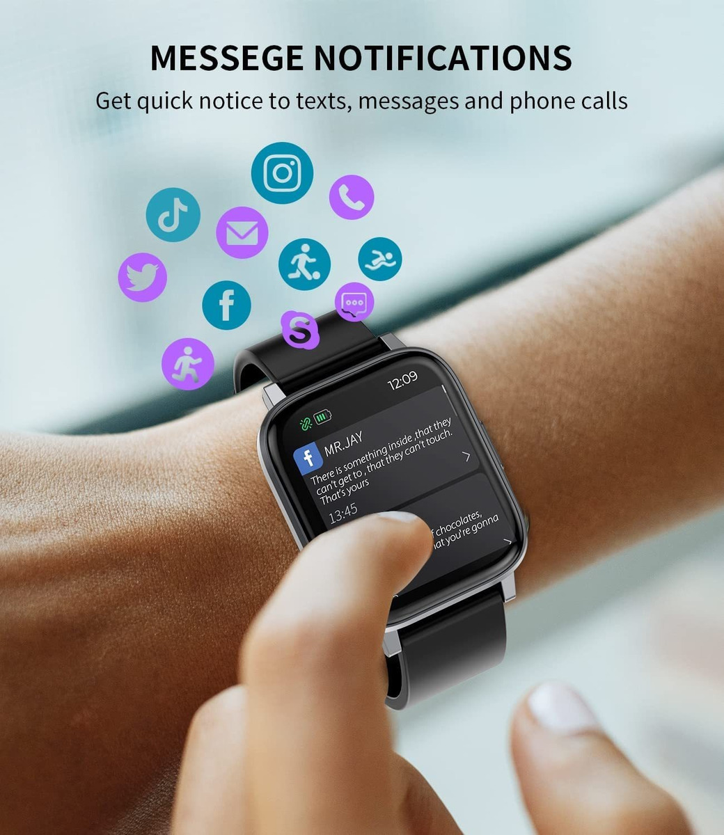 Smartwatch Com Tela Sensível Ao Toque 1.7 Hd Para A - Imagem 5