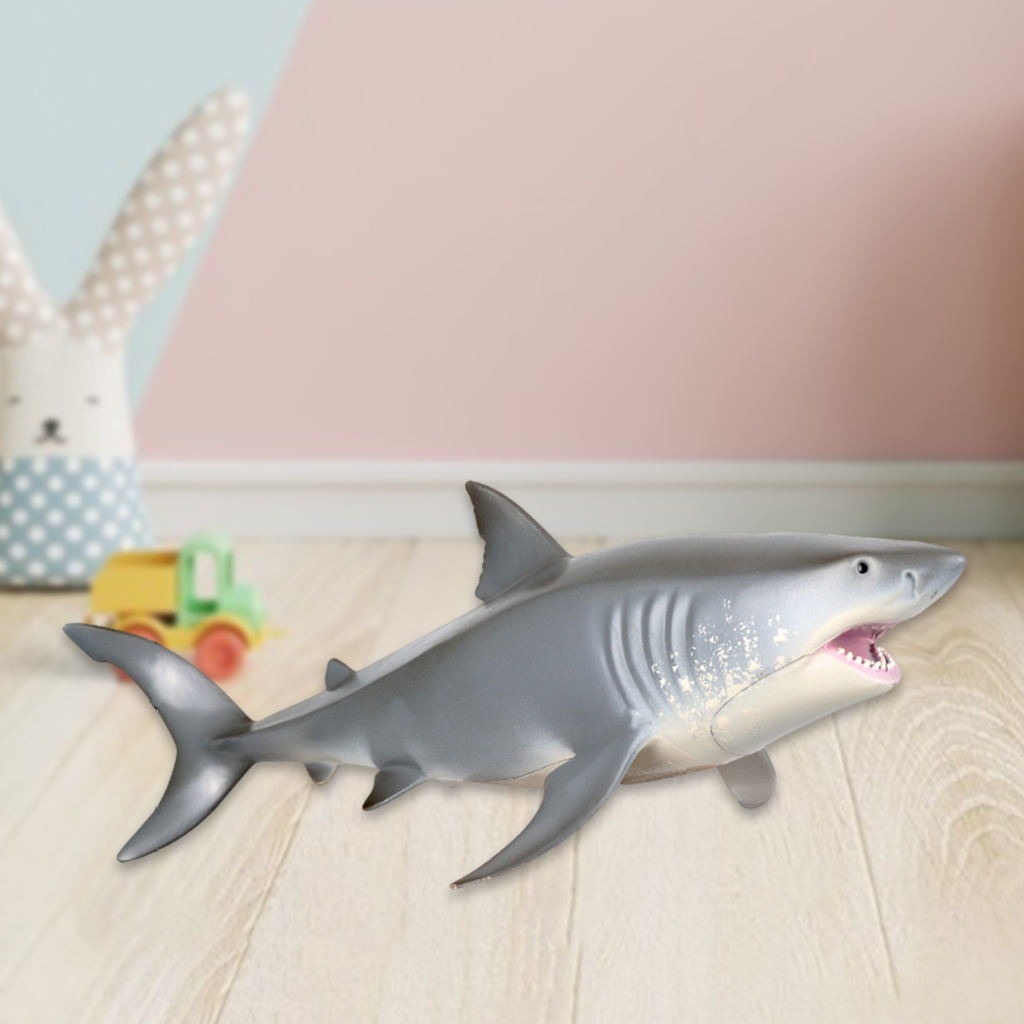 Ornamentos De Modelo De Tubarão Brinquedo Tubarão Branco - Imagem 3