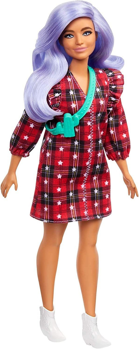 Boneca Barbie Fashionistas 157 Cabelo Curvilíneo Lavanda - Imagem 7