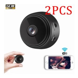 2x Câmera Espiã Miniatura Hd Wifi 1080p Com Visão Noturna