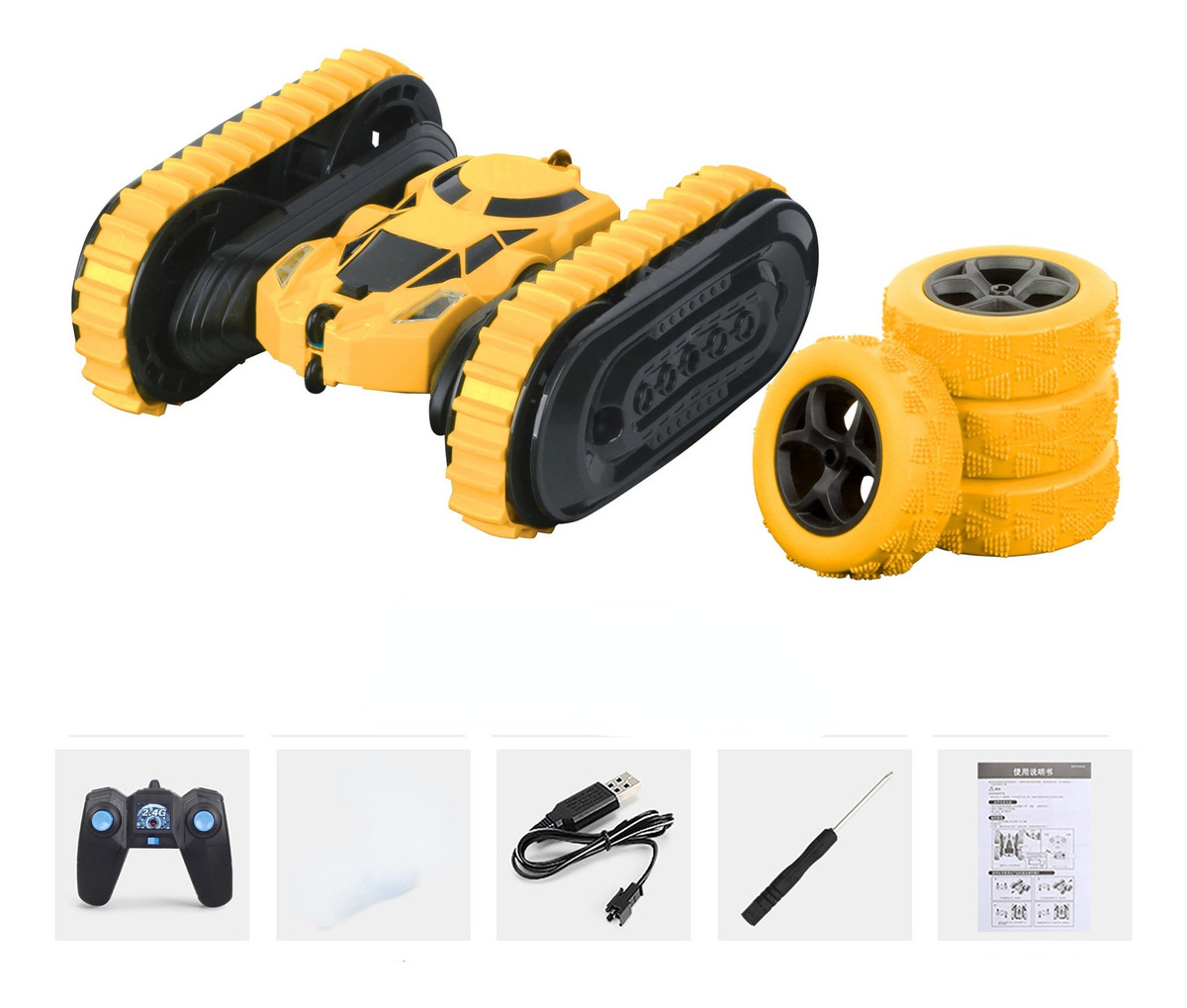 Carrinho De Controle Remoto Duplo Lado Dublê Carros Brinqued - Imagem 14