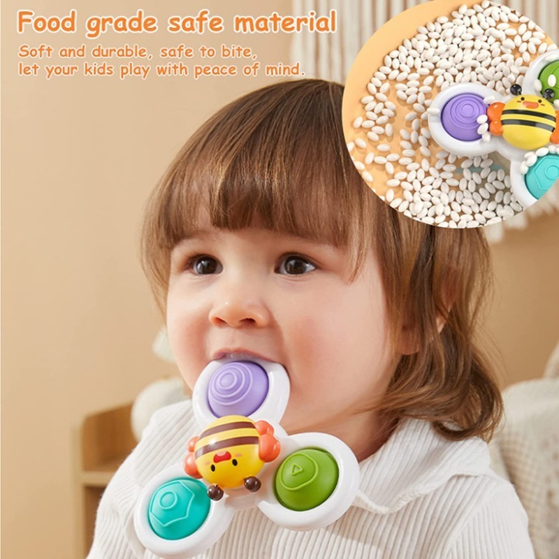 3 Peças De Brinquedos Giratórios Com Ventosa, Brinquedos Edu - Imagem 7