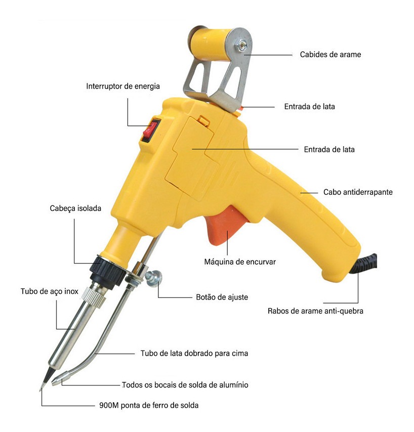 Pistola De Solda Automática De Estanho 60w 220v - Imagem 5