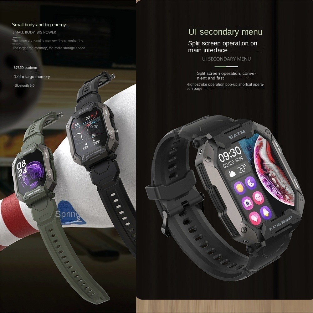 Smartwatch Militar Camuflado C20 À Prova D'água - Imagem 4