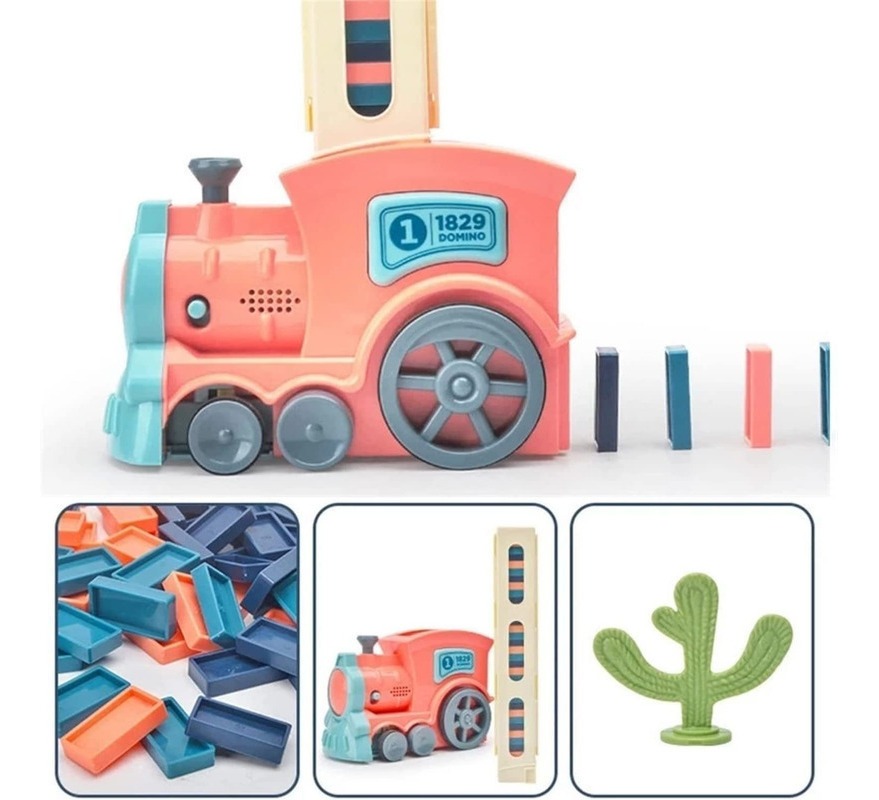 Dominó Brinquedo Trem Elétrico Presente Infantil - Imagem 7