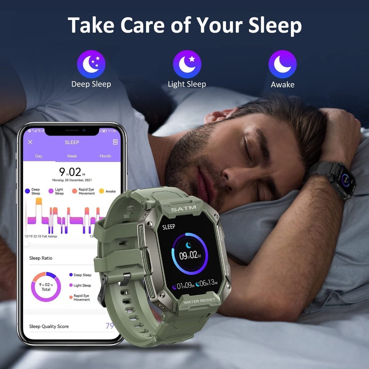 Fitness Tracker Smartwatch Para Homens - Imagem 14