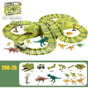 Kit 200 Pista De Carrinhos De Brinquedo Infantil Dinossauro