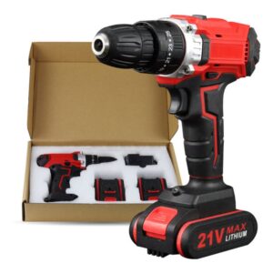 21v Furadeira Martelete Sem Fio De Duas Baterias