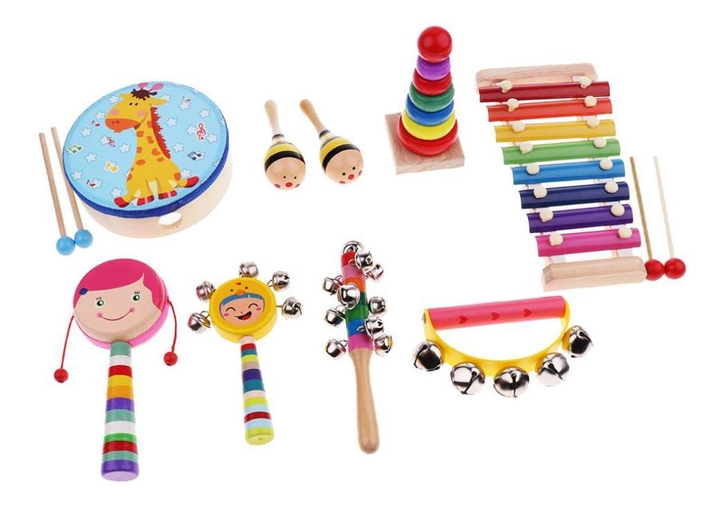 Instrumentos Musicais Brinquedos Crianças 9 Pcs