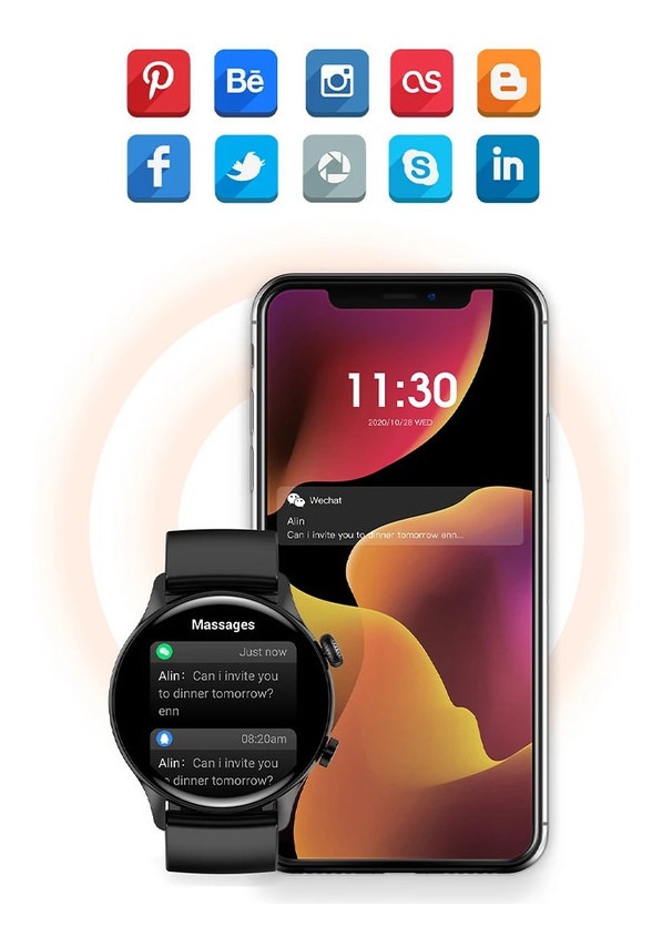 Hk8pro Smart Watch Ai Voice Nfc Pagamento Off-line À Prova D - Imagem 6