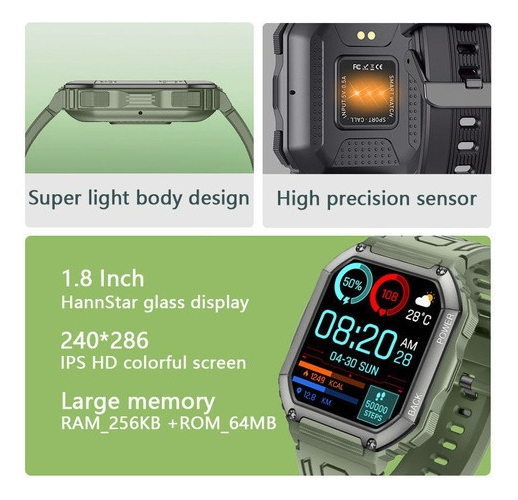 Smartwatch Tático Masculino Para Esportes Militares - Imagem 5