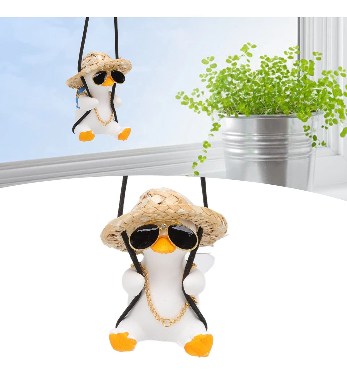 Pingente De Carro De Pato Giratório Bonito Pendurado Decoraç - Imagem 9