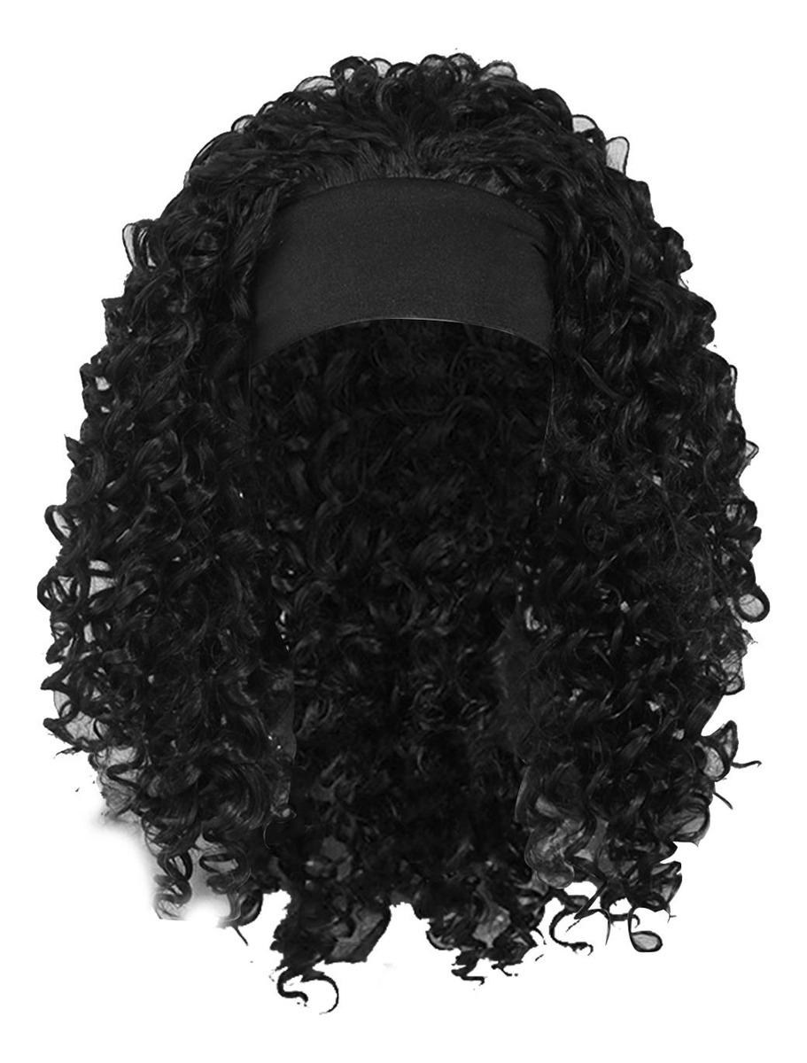 Peruca Preto Branco Mulheres Perucas Rede De 46-55cm - Imagem 2