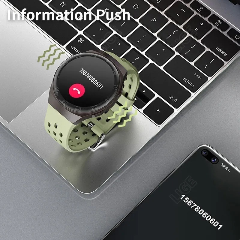 Smartwatch Bluetooth À Prova D'água Par Homens Lige - Imagem 17