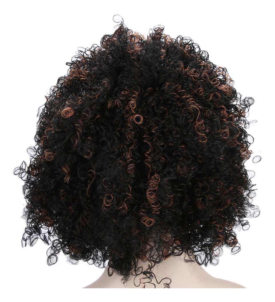 Peruca De Cabelo Peruca Curta Encaracolada Peruca De Cabelo - Imagem 2