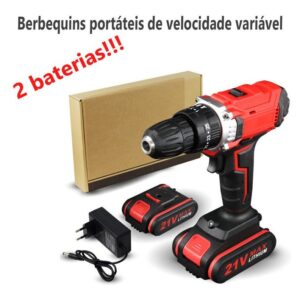 Martelete Perfurador Rompedor 21v 3000rpm Broca 2 Bateria