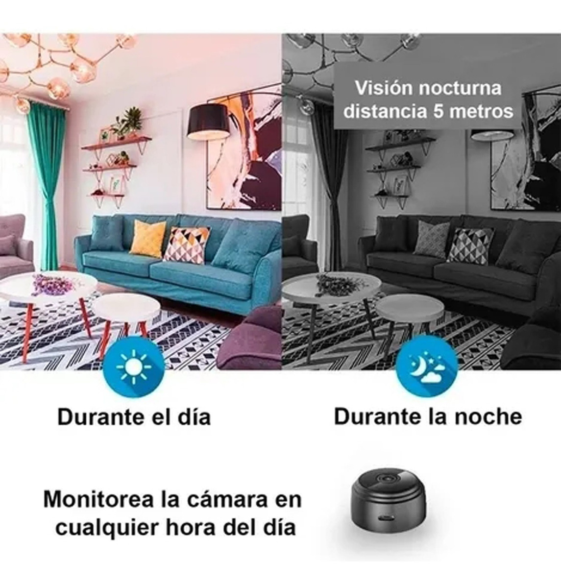 Mini Câmera De Vigilância Wifi Corpo Magnético - Imagem 8