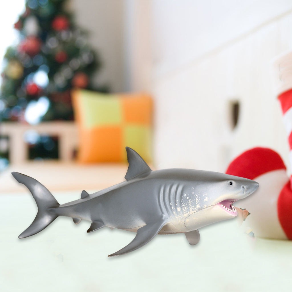 Ornamentos De Modelo De Tubarão Brinquedo Tubarão Branco - Imagem 7