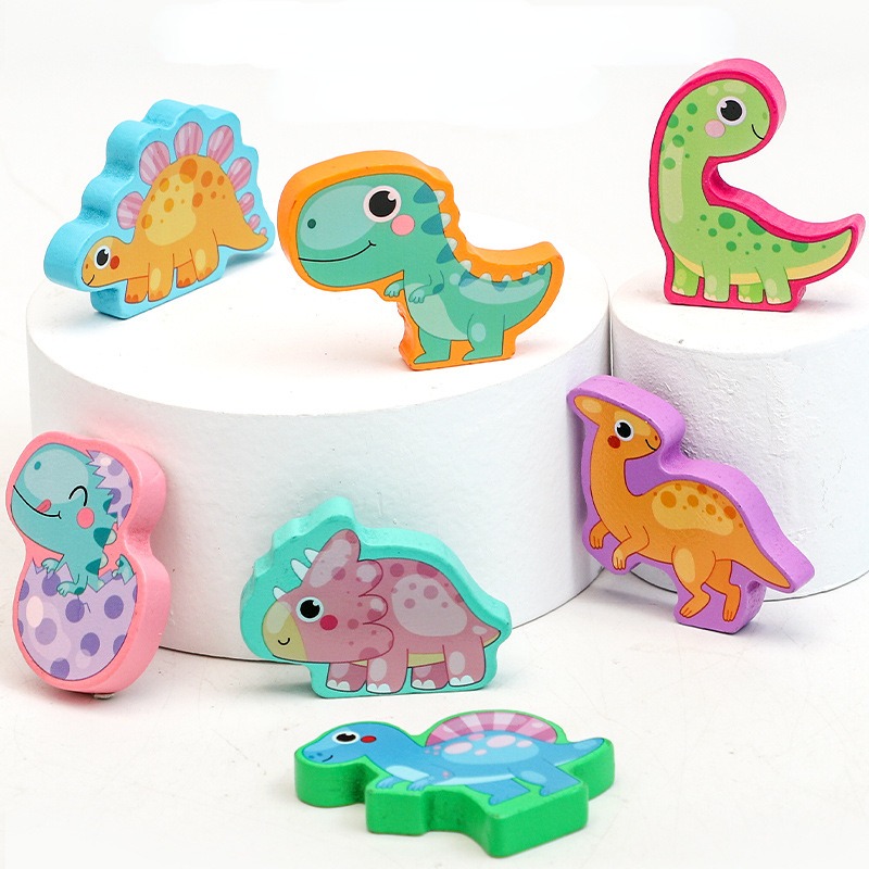 Brinquedo Pedagógico Madeira Montessori Números Dinossauro - Imagem 2